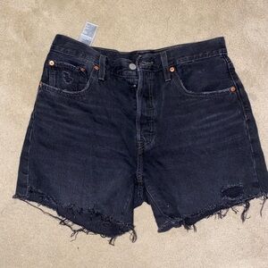Levi's Black Jean Shorts for Women